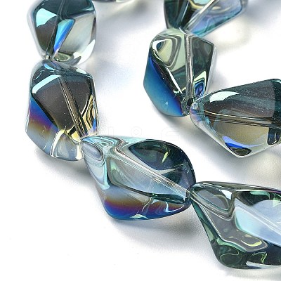 Electroplate Transparent Glass Beads Strands EGLA-E060-01A-FR05-1