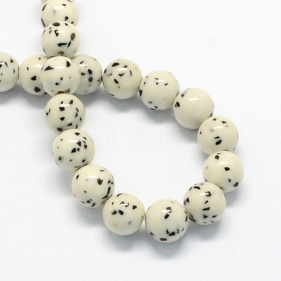Synthetic Gemstone Beads Strands G-R271-12mm-Y29-1