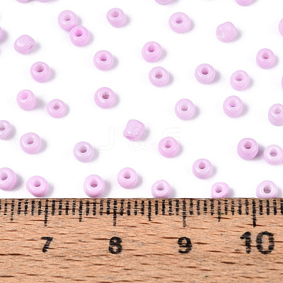 8/0 Baking Paint Glass Round Seed Beads SEED-S036-01B-08-1