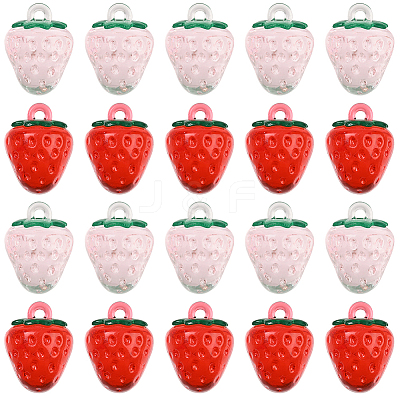 24Pcs 2 Colors Transparent Acrylic Pendants OACR-SC0002-51-1