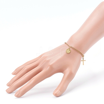 304 Stainless Steel Charm Bracelets BJEW-JB05977-1