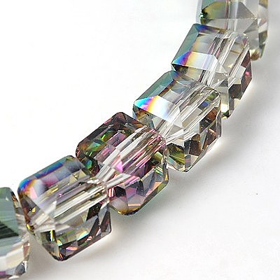 Electorplated Glass Beads EGLA-E006-3F-1