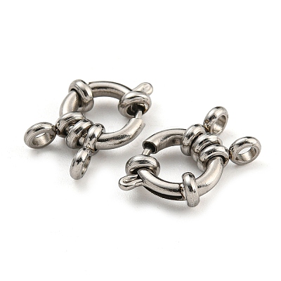 Non-Tarnish 304 Stainless Steel Spring Ring Clasps LS-STAS-G190-17P-C-1