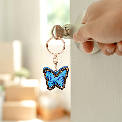 2Pcs 2 Styles DIY Butterfly Quicksand Silicone Molds DIY-TA0009-80-1