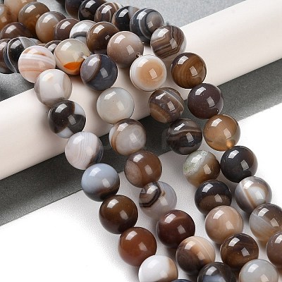 Natural Striped Agate/Banded Agate Beads Strands G-Z060-A01-C14-1