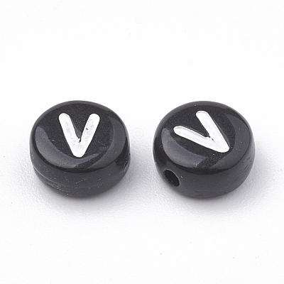 Opaque Acrylic Beads SACR-N002-02V-1