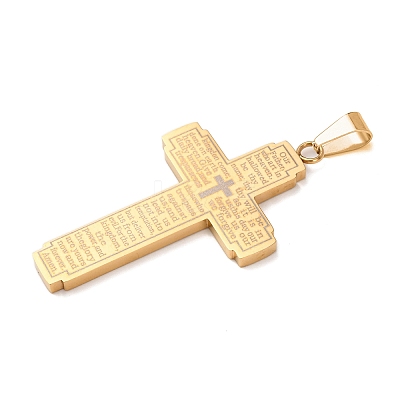201 Stainless Steel Big Pendants STAS-C149-01G-1