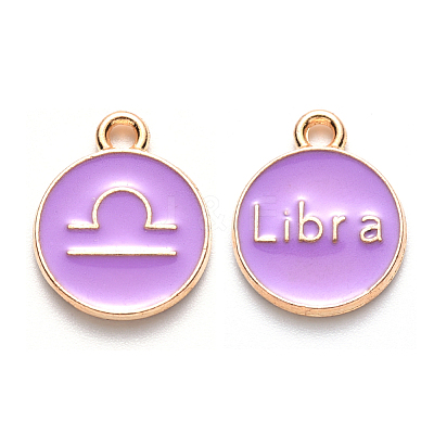 Alloy Enamel Pendants ENAM-S124-01B-01K-1