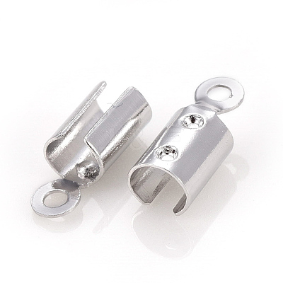 Brass Folding Crimp Ends X-KK-F777-01P-1
