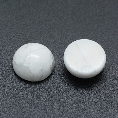 Natural Howlite Cabochons G-P393-R32-4MM-1