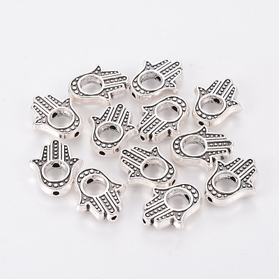 Tibetan Style Alloy Bead Frames TIBEB-LF0265YKG-AS-FF-1
