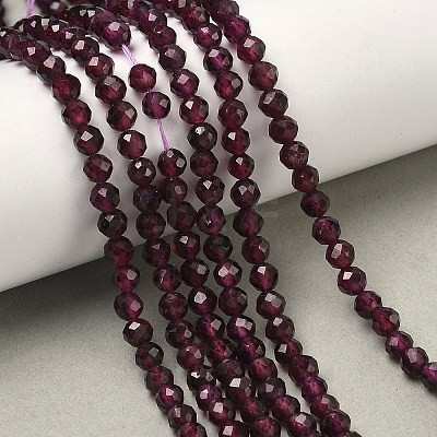 Natural Garnet Beads Strands X-G-B168-A05-4mm-1