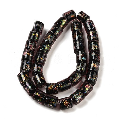 Handmade Dichroic Foil Glass Beads Strands DICH-U001-09I-1