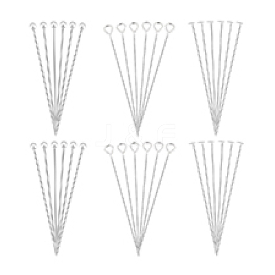 36Pcs 3 Styles 925 Sterling Silver Eye Pins STER-PH0002-65-1