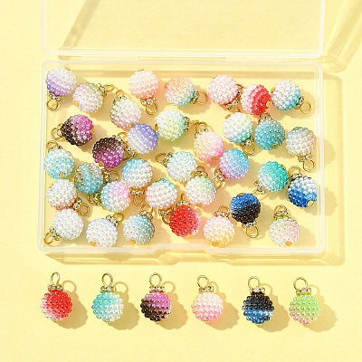 40Pcs Acrylic Pendants PALLOY-FS00035-1