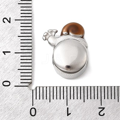 304 Stainless Steel Enamel European Beads STAS-D153-33P-1