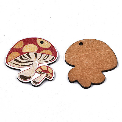 Printed Basswood Pendants X-WOOD-N006-48-1