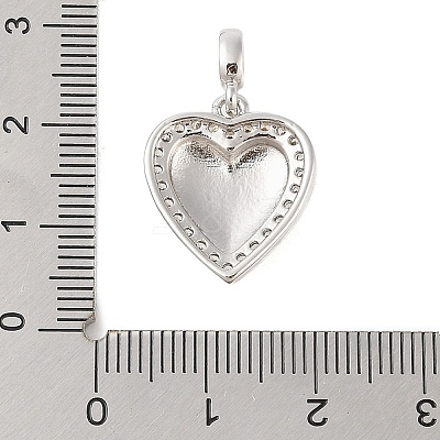 Rack Plating Brass Micro Pave Clear Cubic Zirconia Pendants KK-S380-37B-P-1