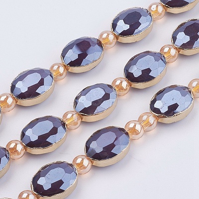 Opaque Glass Beads Strands EGLA-K013-PL-07E-1