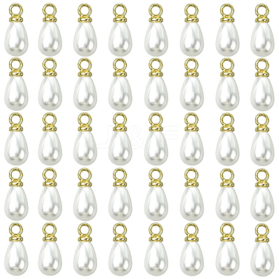 96Pcs ABS Plastic Imitation Pearl Pendants KY-SC0002-32G-1