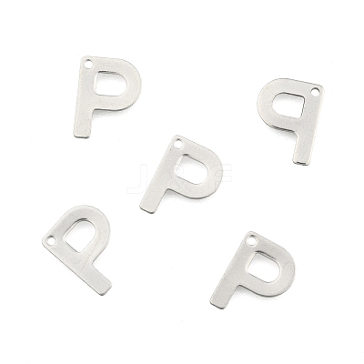 Tarnish Resistant 304 Stainless Steel Letter Charms STAS-O072-P-1
