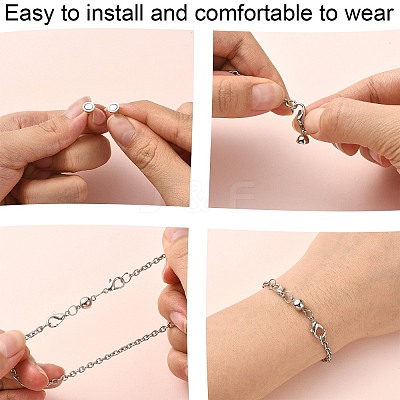 20 Sets 2 Colors Brass Magnetic Clasps KK-CJ0001-84-1