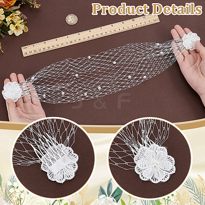 Nylon Fascinator Mesh Face Veil AJEW-WH0596-976-1