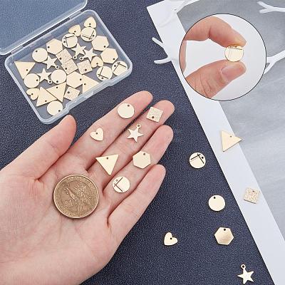 42Pcs 7 Style Brass Charms KK-PH0002-50-1