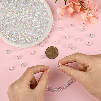 Eco-Friendly Transparent Acrylic Beads OACR-PA0001-30B-02-1