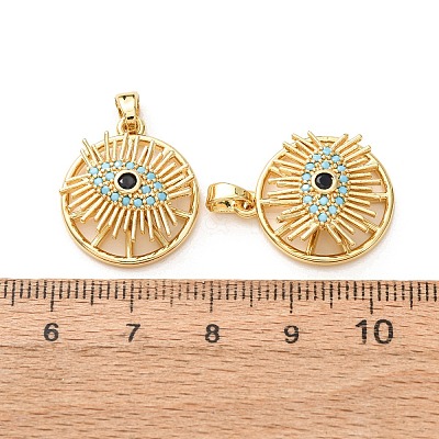Brass Micro Pave Colorful Cubic Zirconia Pendants KK-A304-30B-G-1