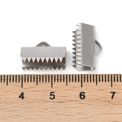 304 Stainless Steel Ribbon Crimp Ends STAS-E471-05L-P-1