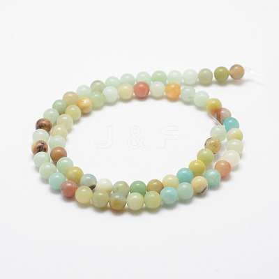 Natural Flower Amazonite Beads Strands X-G-F415-6mm-1