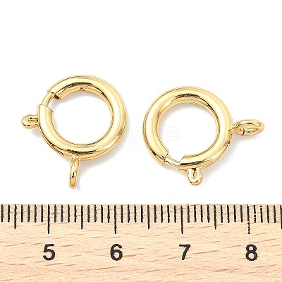 SHEGRACE Brass Spring Ring Clasps XGRPCN223-224G-1