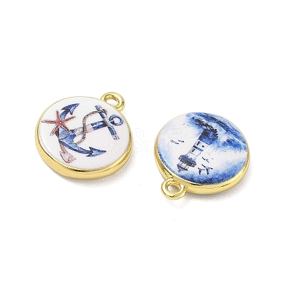 Printed Brass Pendants KK-CBA84C5-14G-1