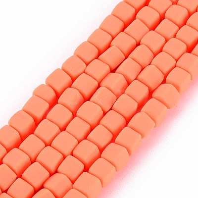 Handmade Polymer Clay Beads Strands X-CLAY-T020-09G-1