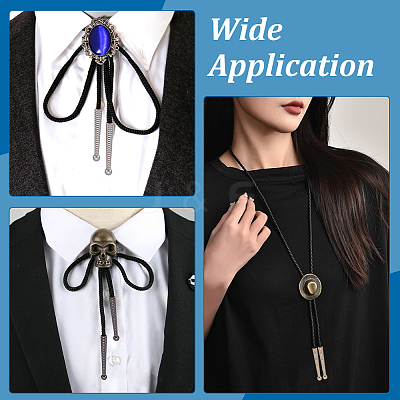 12Pcs 6 Colors Alloy Cord End FIND-ME0001-10-1