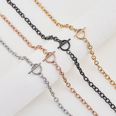 Unisex 304 Stainless Steel Cable Chain Bracelets BJEW-UN0001-09-1
