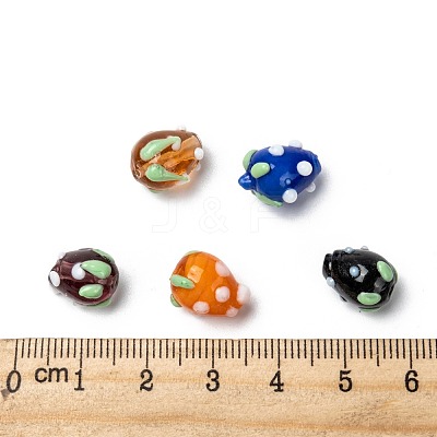 Handmade Lampwork 3D Strawberry Beads LAMP-R109A-M-1