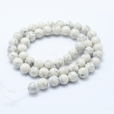 Synthetic Howlite Bead Strand G-E439-6mm-01C-1