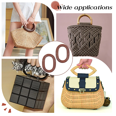 Wooden Bag Handles WOOD-WH0124-21-1