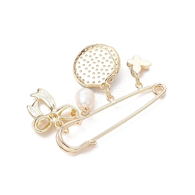Flower & Bee Iron & Alloy Enamel Charm Brooches JEWB-BR00187-01-1