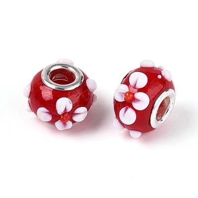 Handmade Lampwork European Beads LAMP-Q029-03A-1
