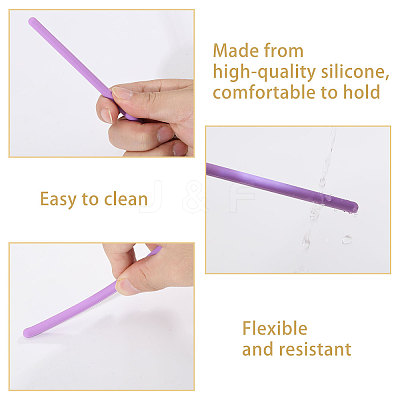 15Pcs 5 Colors Silicone Stirring Rods DIY-CA0008-16-1