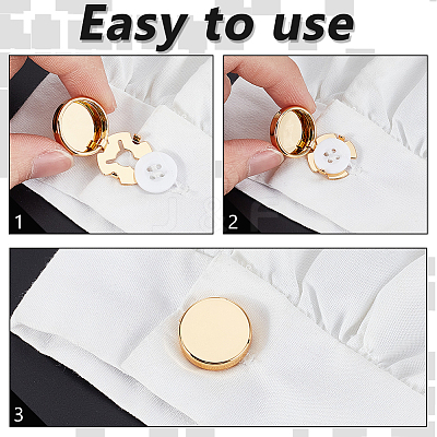 8Pcs 2 Styles Alloy Cufflinks BUTT-GA0001-34G-1