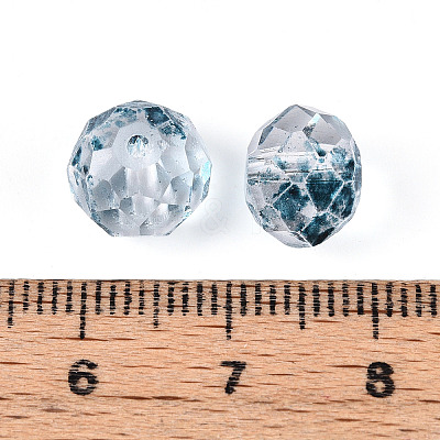 Baking Paint Transparent Glass Beads X1-GLAA-N011-10mm-03-1