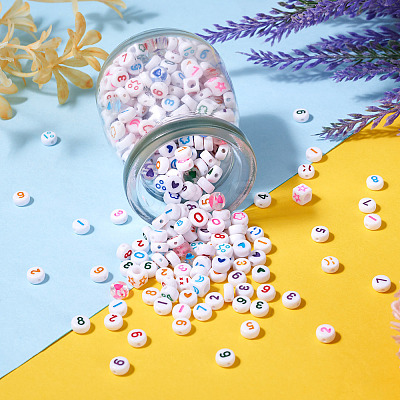 15 Styles Opaque Acrylic Beads MACR-TA0001-64-1
