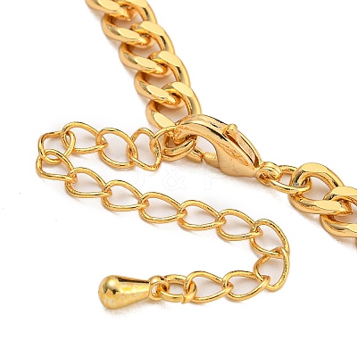 Brass Charm Bracelets for Women BJEW-U008-19G-01-1