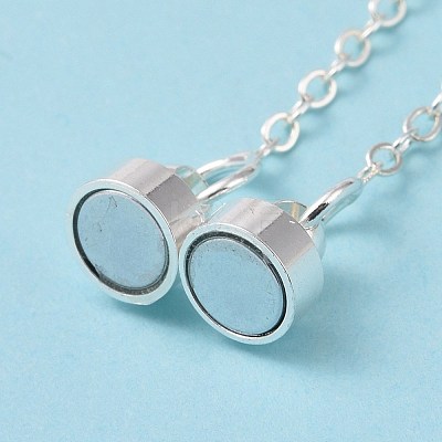 Brass Magnetic Clasp with Cable Safety Chain KK-F839-035S-1