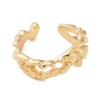 Brass Open Cuff Ring RJEW-R143-01E-G-1