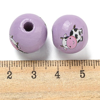 Natural Wood European Beads WOOD-F014-01E-1